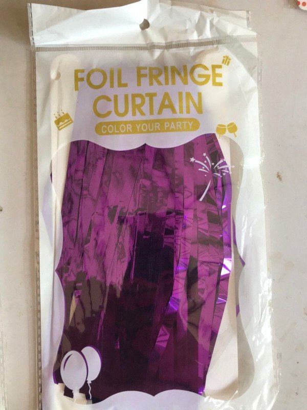 RIDEAU DECORATION FOILE FRINCE CURTAIN (12pcs)- HE-9958
